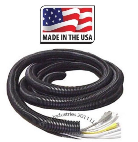 3/8" x 100' BLACK PROTECTIVE WIRE WRAP POLYETHYLENE SPLIT LOOM 3/8 inch x 100