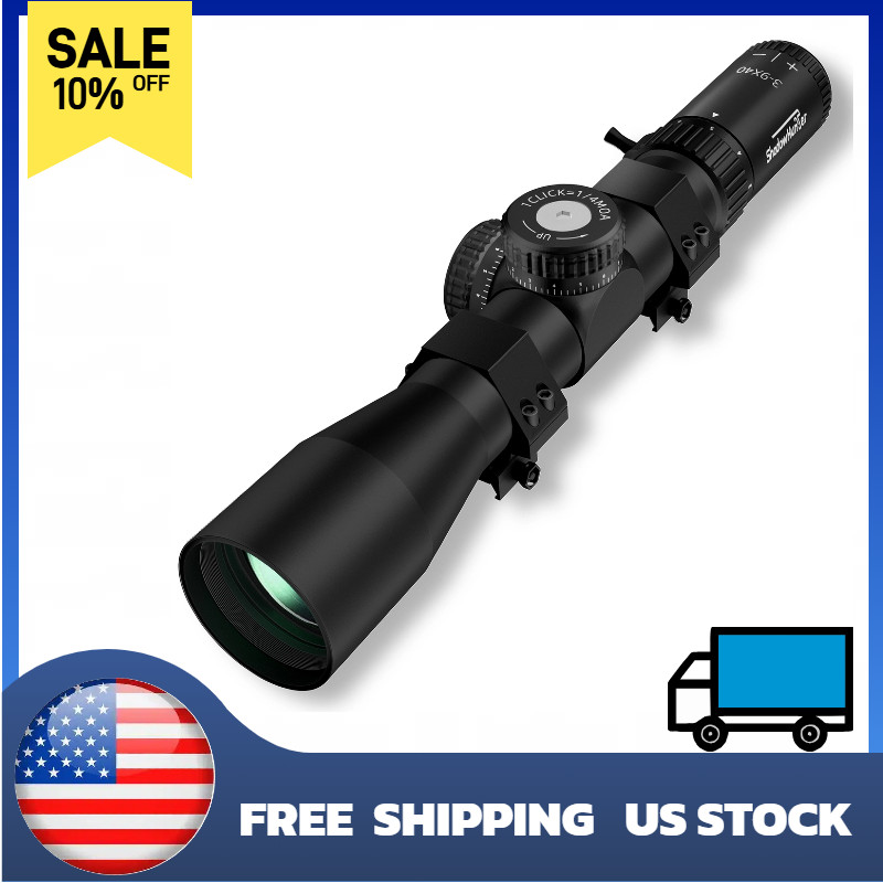 3-9x40 Rifle Scope with Mil-Dot Reticle,  Zero Reset and Pull-Lock Turrets