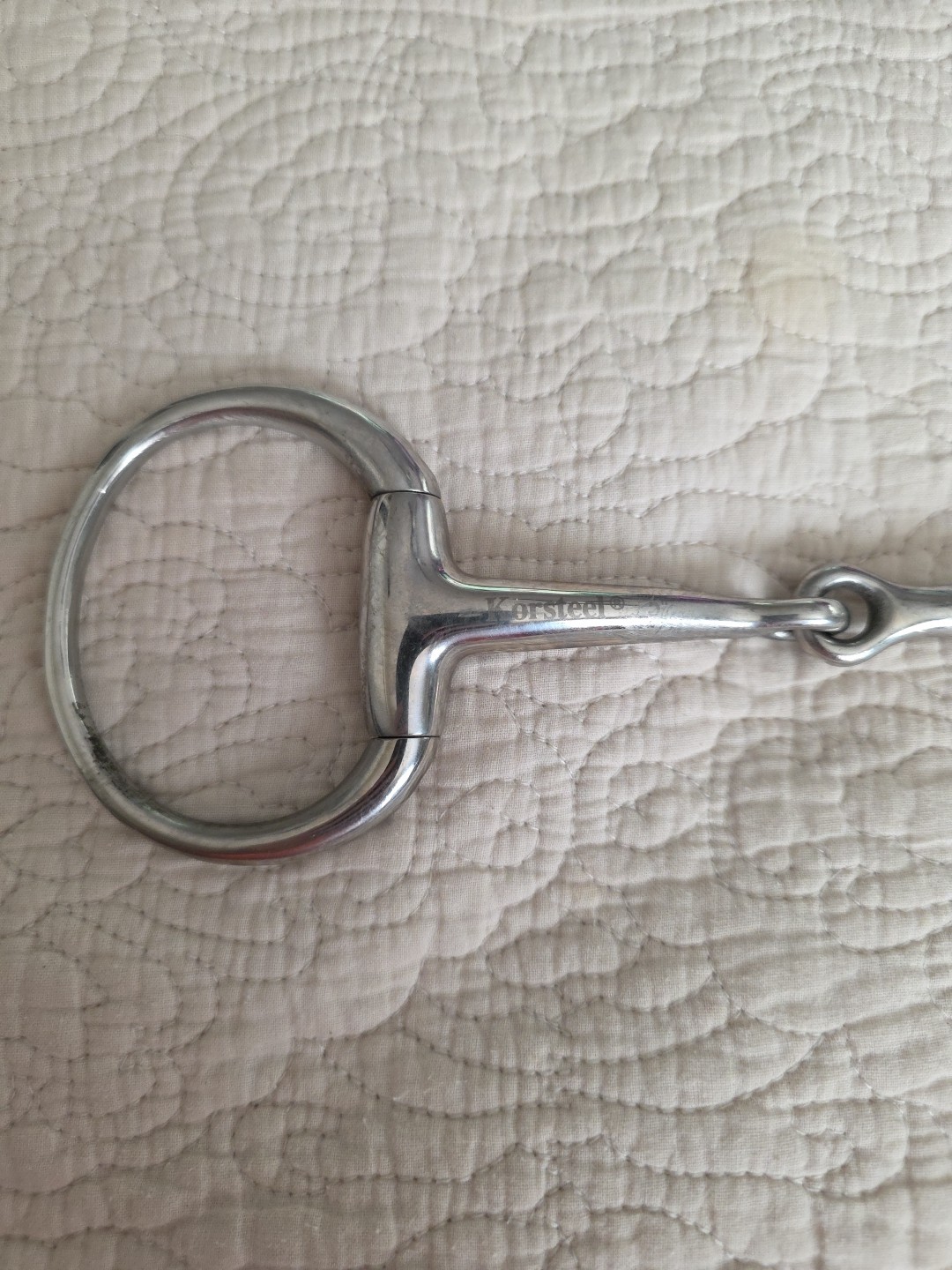 Korsteel Single Joint Eggbutt Snaffle Bit 5 Inch Solid