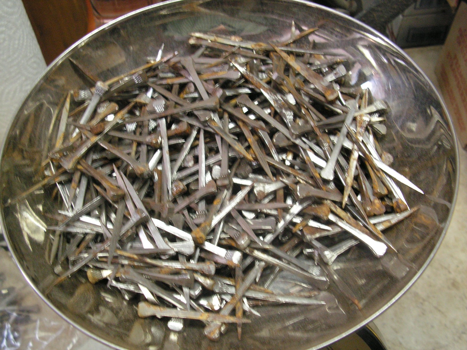 Lot of 100+ New, Rusty Capewell Horseshoe Nails -HORSESHOES, Arts Crafts Supply.