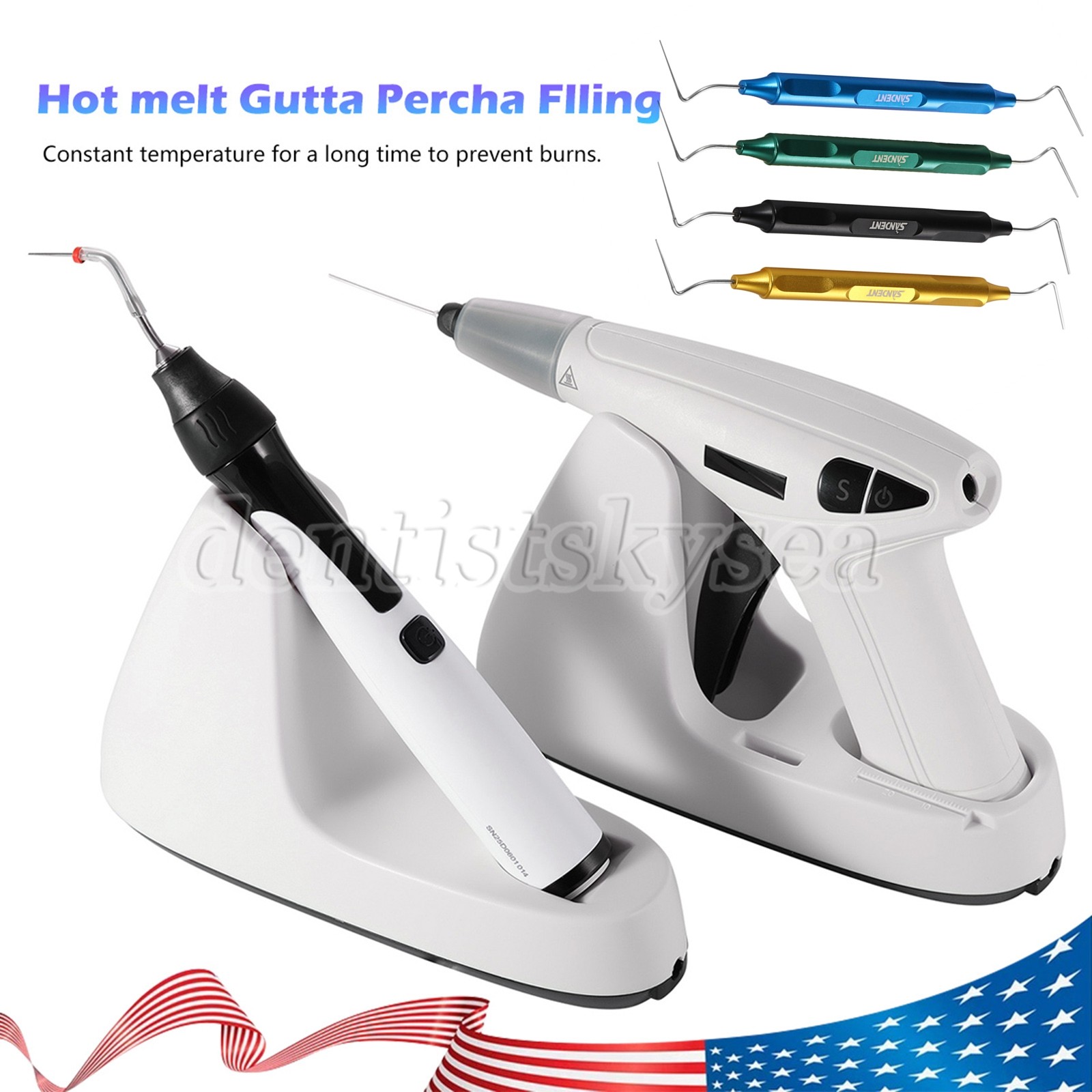 Dental Endo Obturation Heated Pen/ Gutta Percha Tips NITI Stainless Hand Plugger