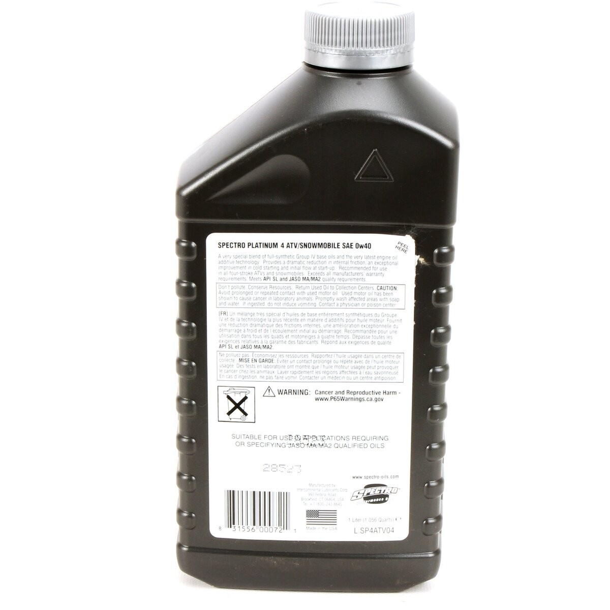Spectro Platinum 4 Full Synthetic 0W40 ATV/Snowmobile Engine Lube - L.SP4ATV04