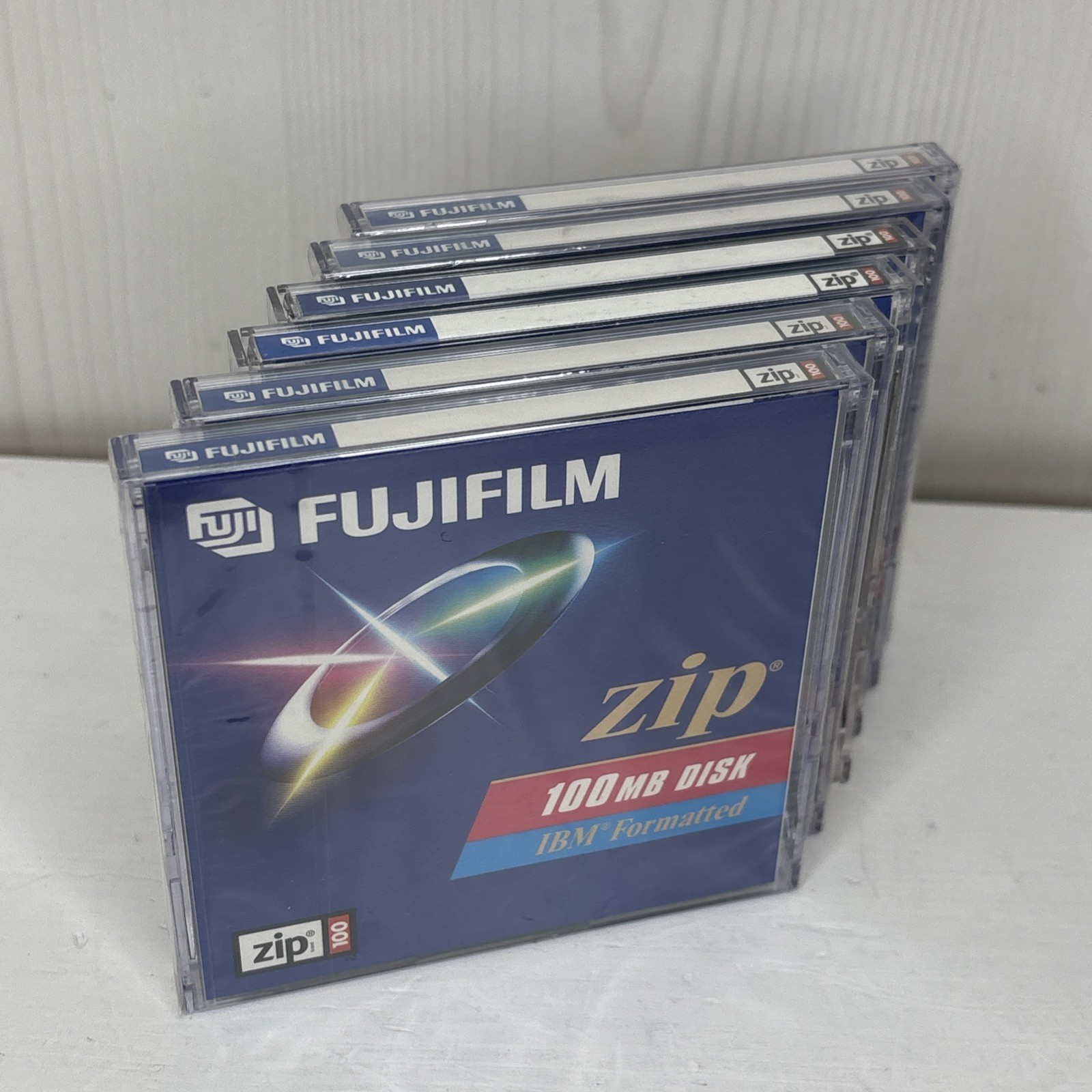 Lot of 6 FujiFilm Zip Disk 100 Zip Drive Floppy 100MB IBM PC Formatted FREE SHIP