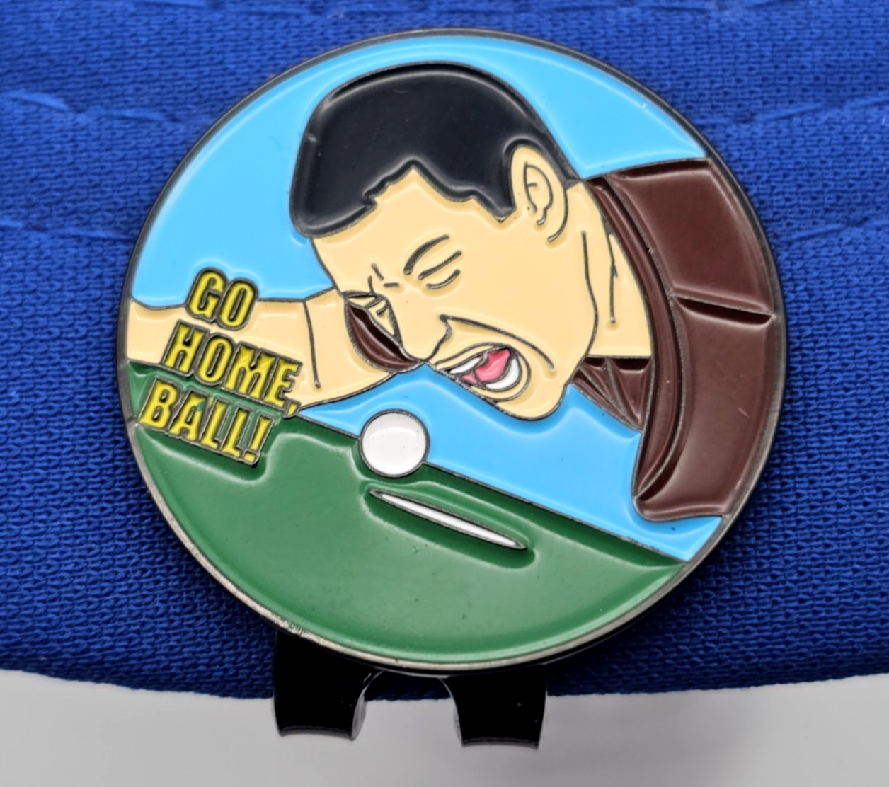 Funny Golf Ball Marker Magnetic Hat Clip Humorous Cartoon Novelty Gift 1.2 Inch
