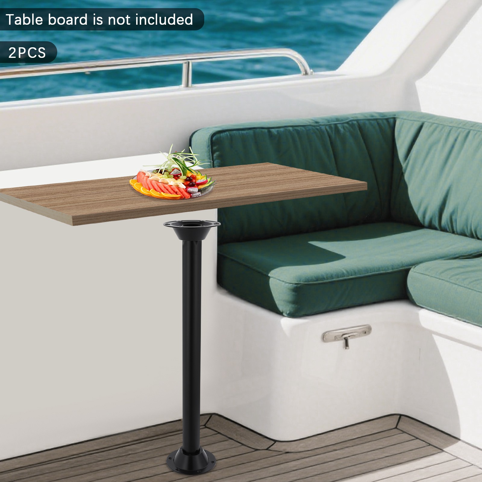2* Compact RV Table Leg Table Leg W/ Pre-drilled Mounting Base Camper Table Leg