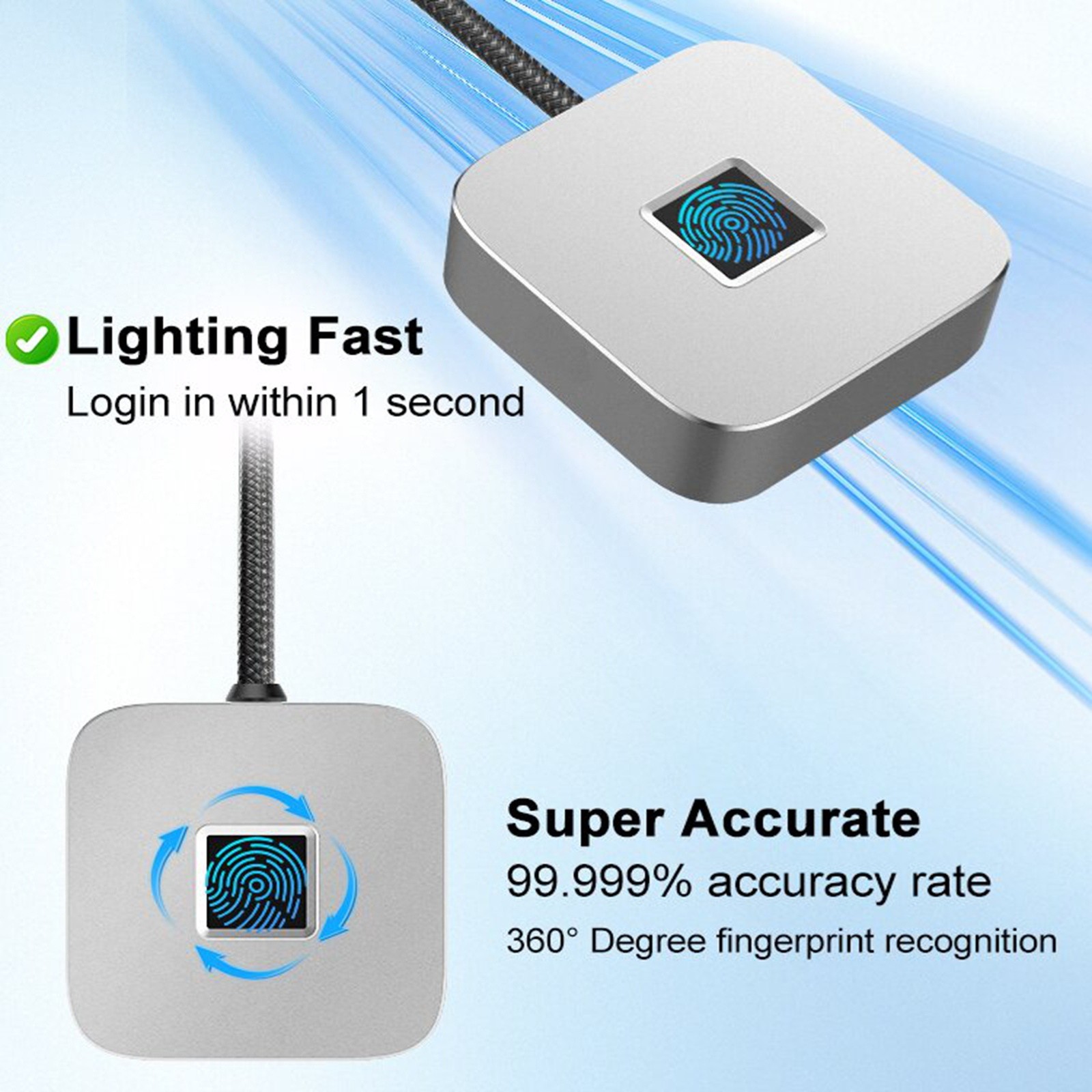 USB Fingerprint Reader Fast Recognition For PC 10 11 Easy To Use AP9