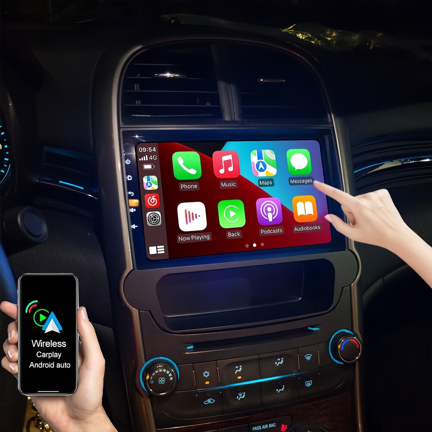 For Chevrolet Malibu 2011-2015 Car Radio Stereo GPS Navi Android 12 WiFi Carplay