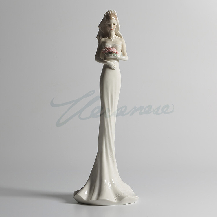 Modern Art Sculpture Handmade Ceramics Underglaze Colour Care Cloth Statue