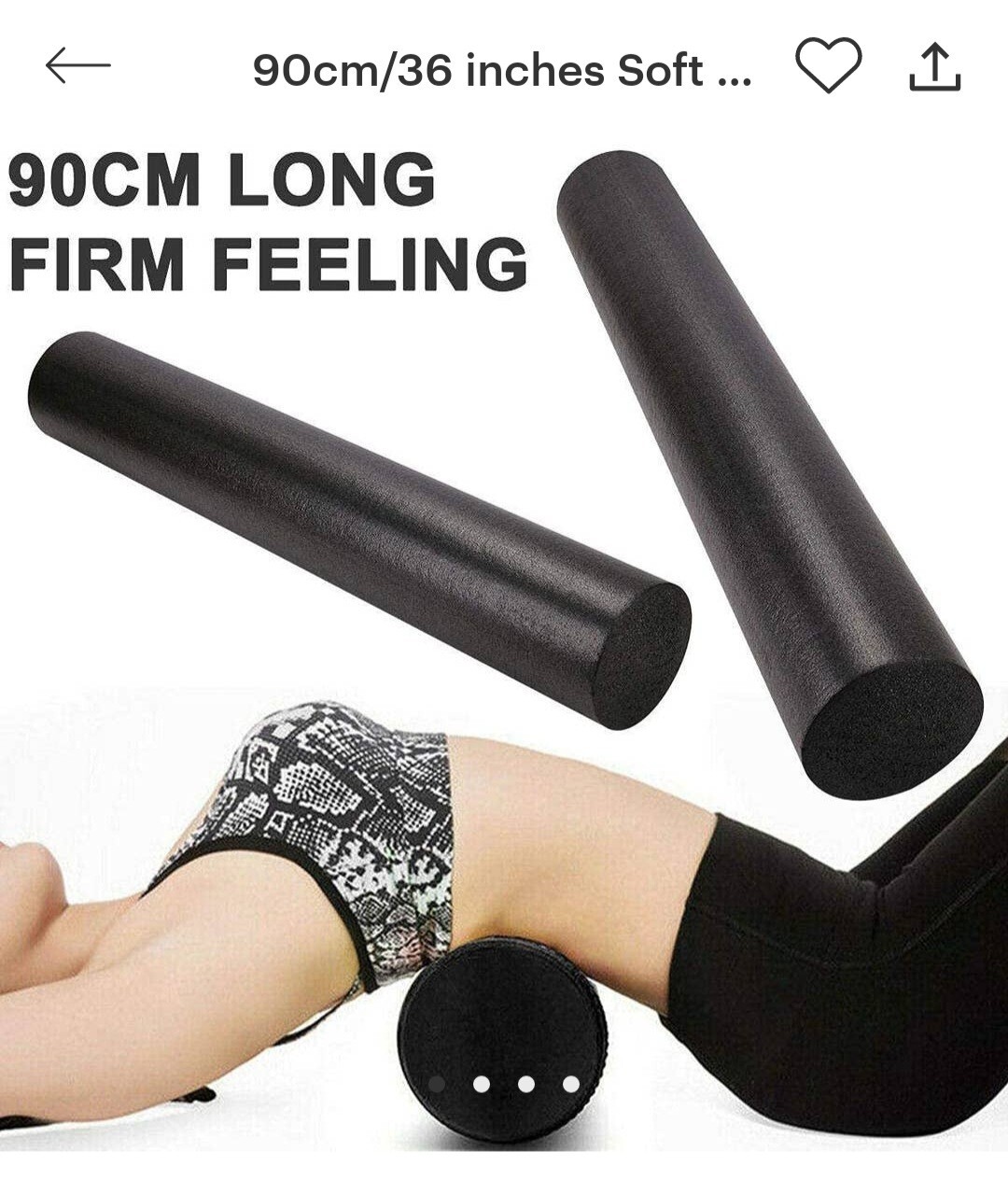 36 inch High-Density Round Foam Roller for Body Recovery Includes 1 month App
