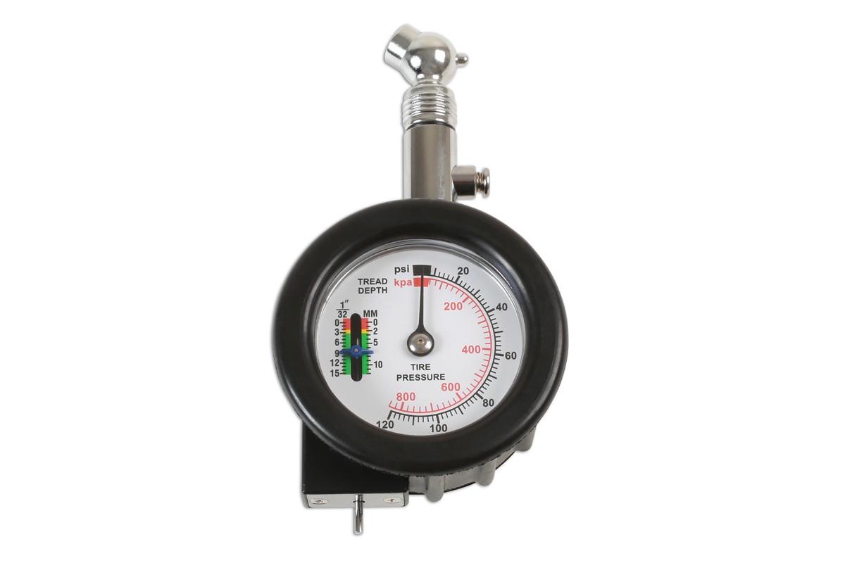 Laser Tools Tyre Pressure & Depth Gauge 6272