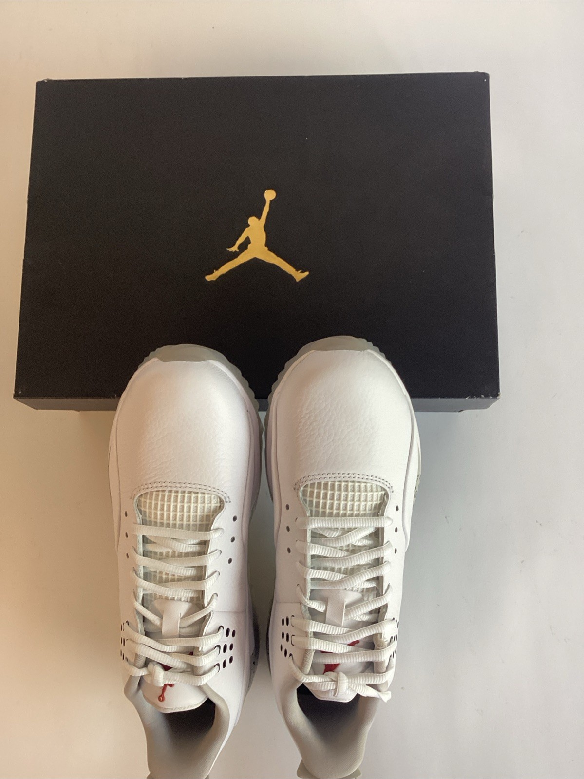 Nike Jordan ADG 3 Golf Shoes Size 7 White Fire Tech Grey Black