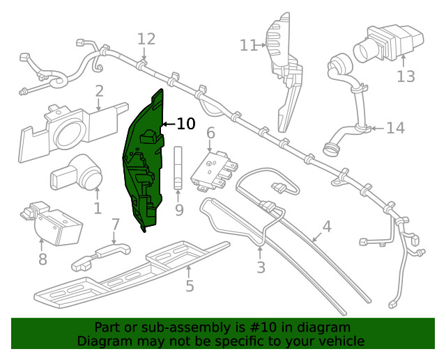 Genuine Nissan Blind Spot Detection System Warning Sensor Bracket 284H6-7KA1D