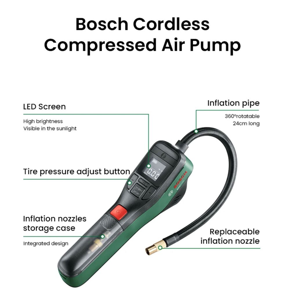 [Express Ship] BOSCH Easy Pump Cordless Compressed Air pump Tyre Inflator