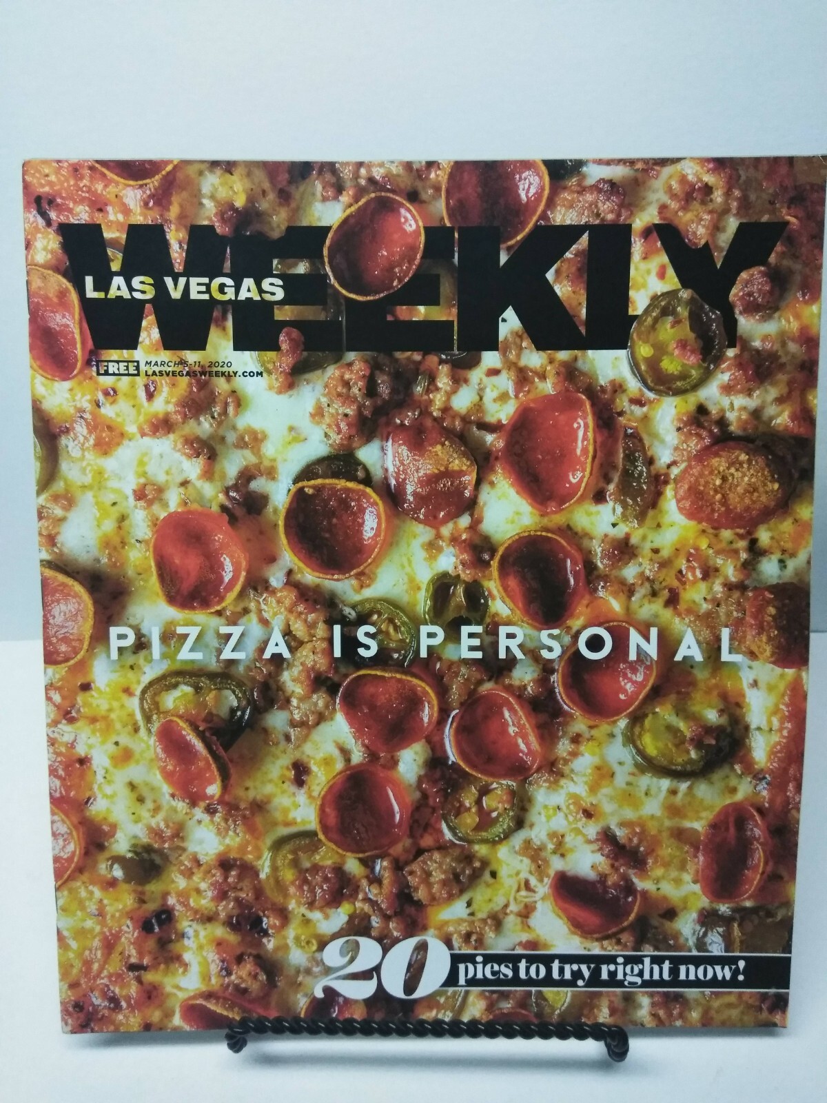 Las Vegas Weekly Magazine "Pizza Is Personal" Cover March 2020 Drais After Hours