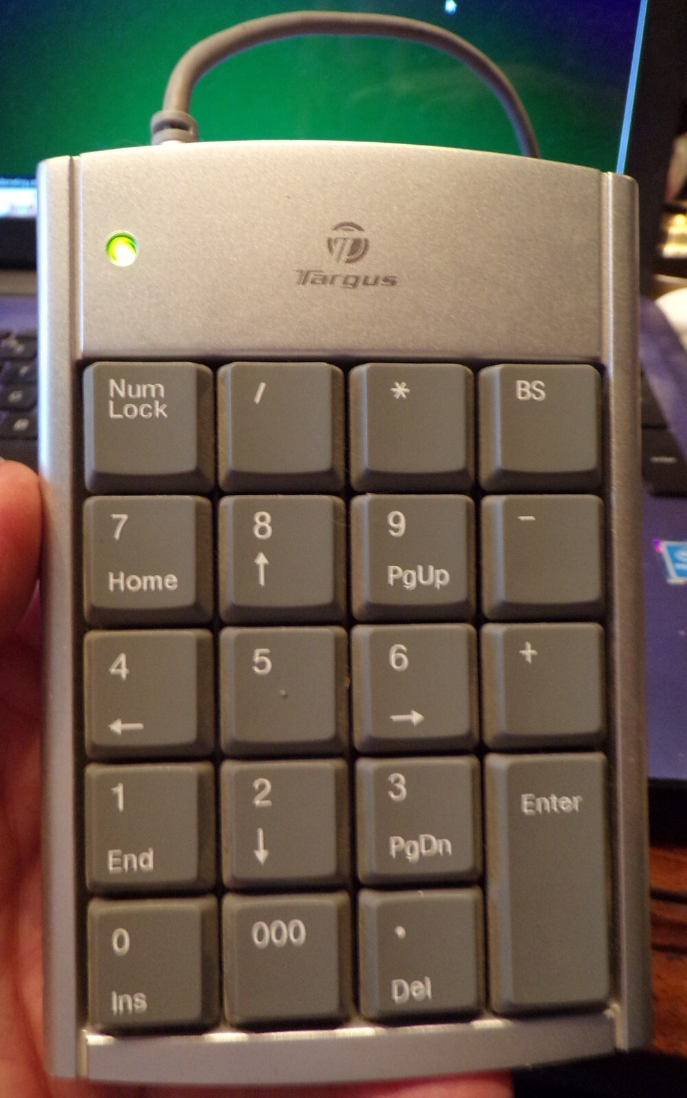 Targus PAUK10U Mini USB Numeric Keypad w/2 USB Ports~Tested & Working
