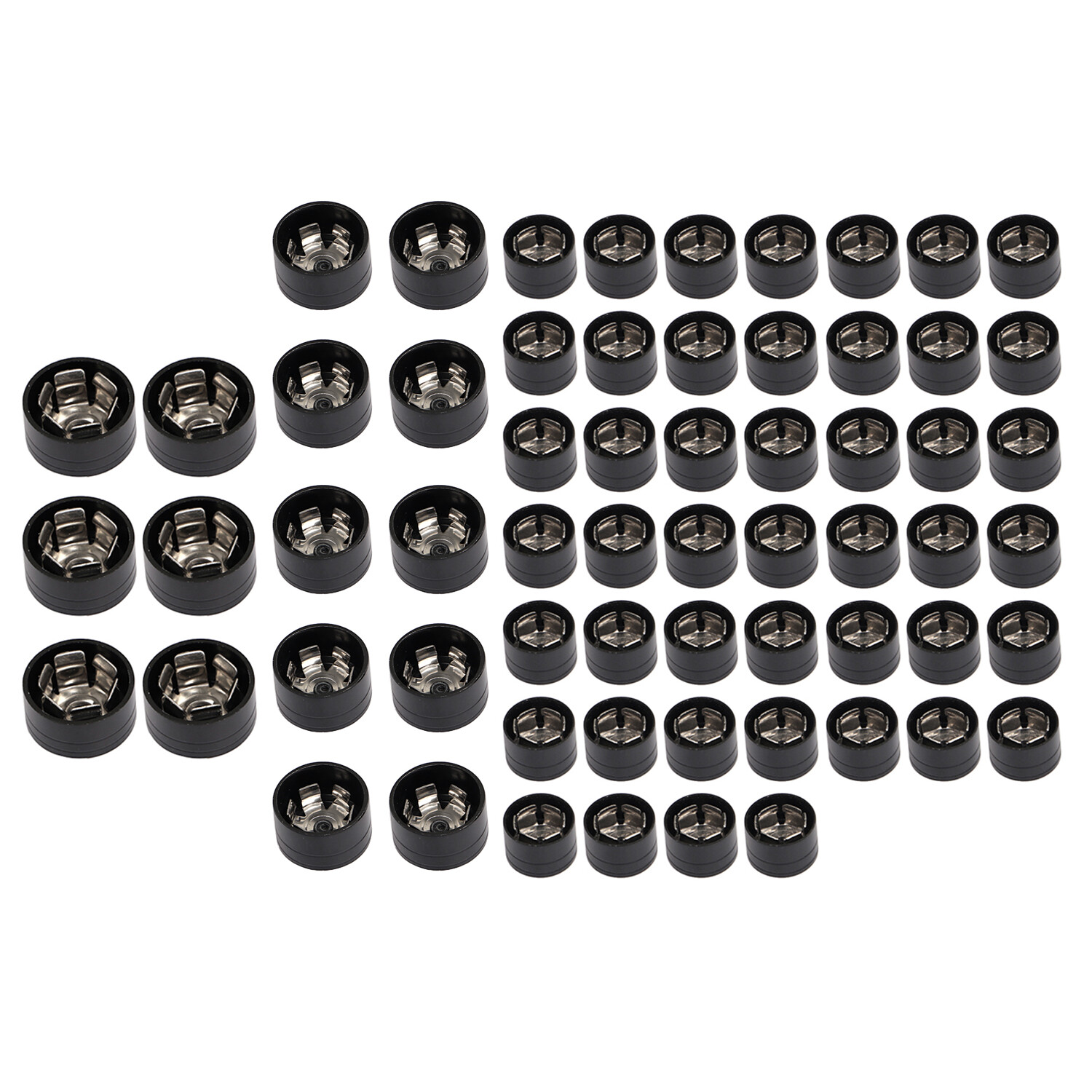 62pcs Black Engine Bolt Cover Cap Kit For Harley Electra Glide Road King Softail