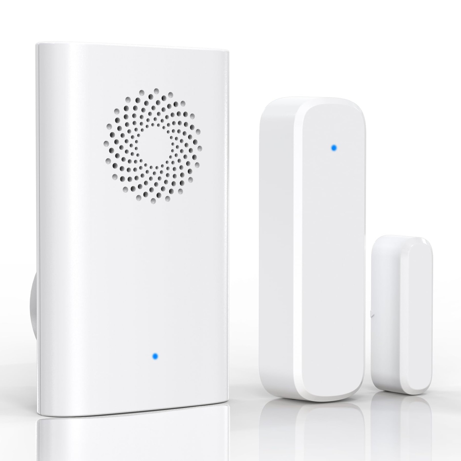 Wireless Door Sensor Chime, Open Alarm When Entry white