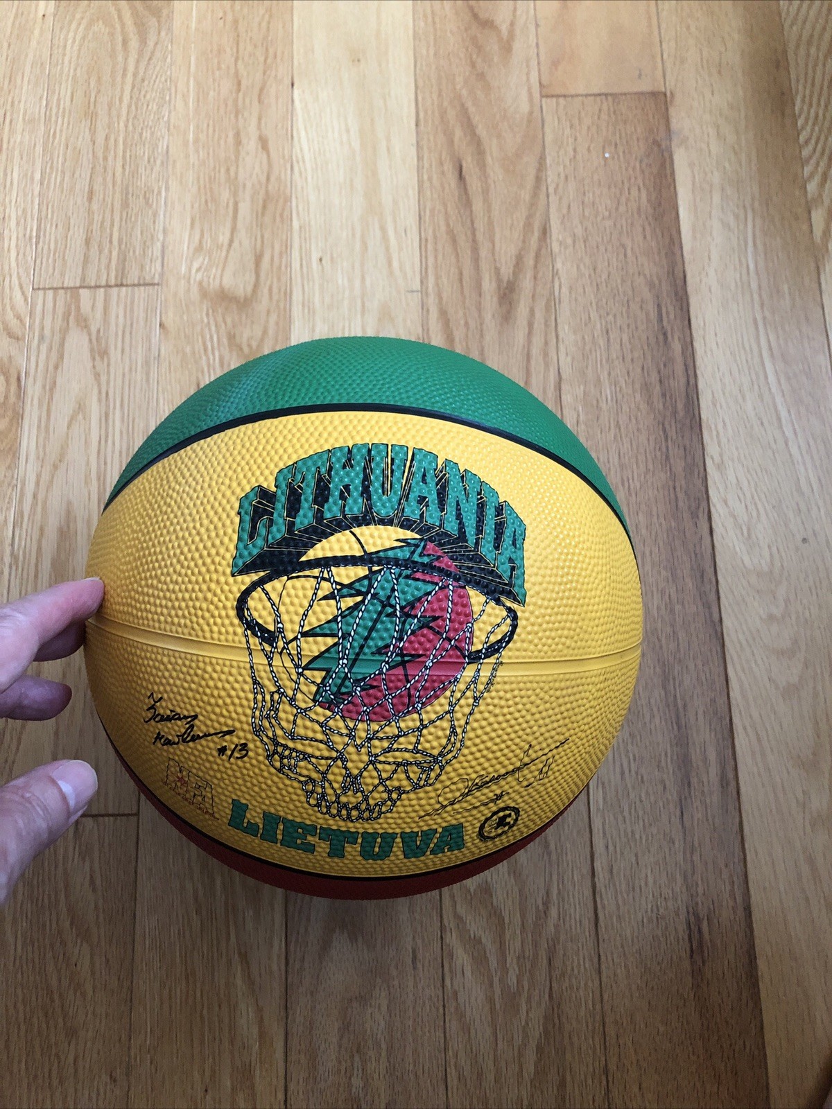 VTG Grateful Dead Lithuania Basketball 1996 NFA Graphics Spalding Olympics Rare