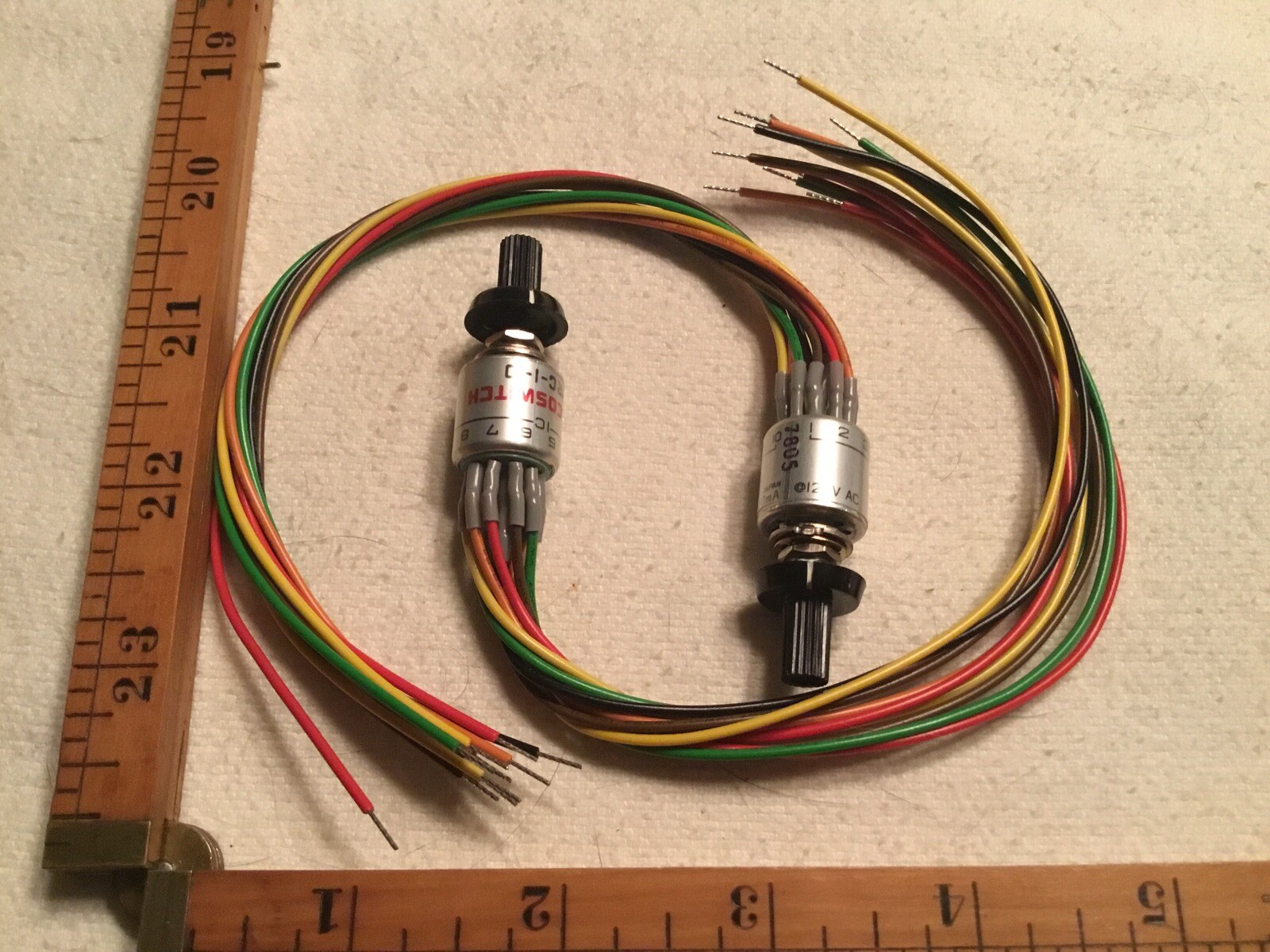1 Vintage NOS Alco MRC-1-10 Rotary Switch MRC110 W/ Factory Attached Leads 7805