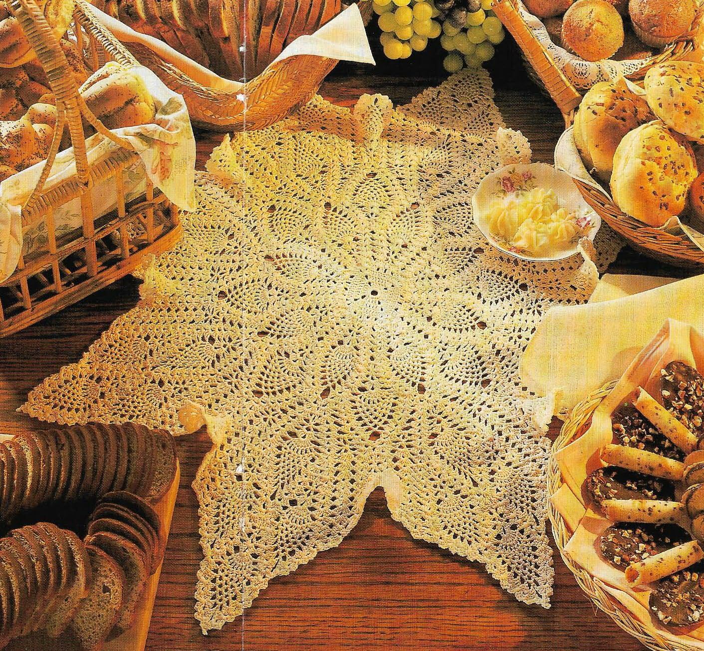 PINEAPPLE SURPRISE DOILY HOME DECOR DIGEST SIZE CROCHET PATTERN INSTRUCTIONS