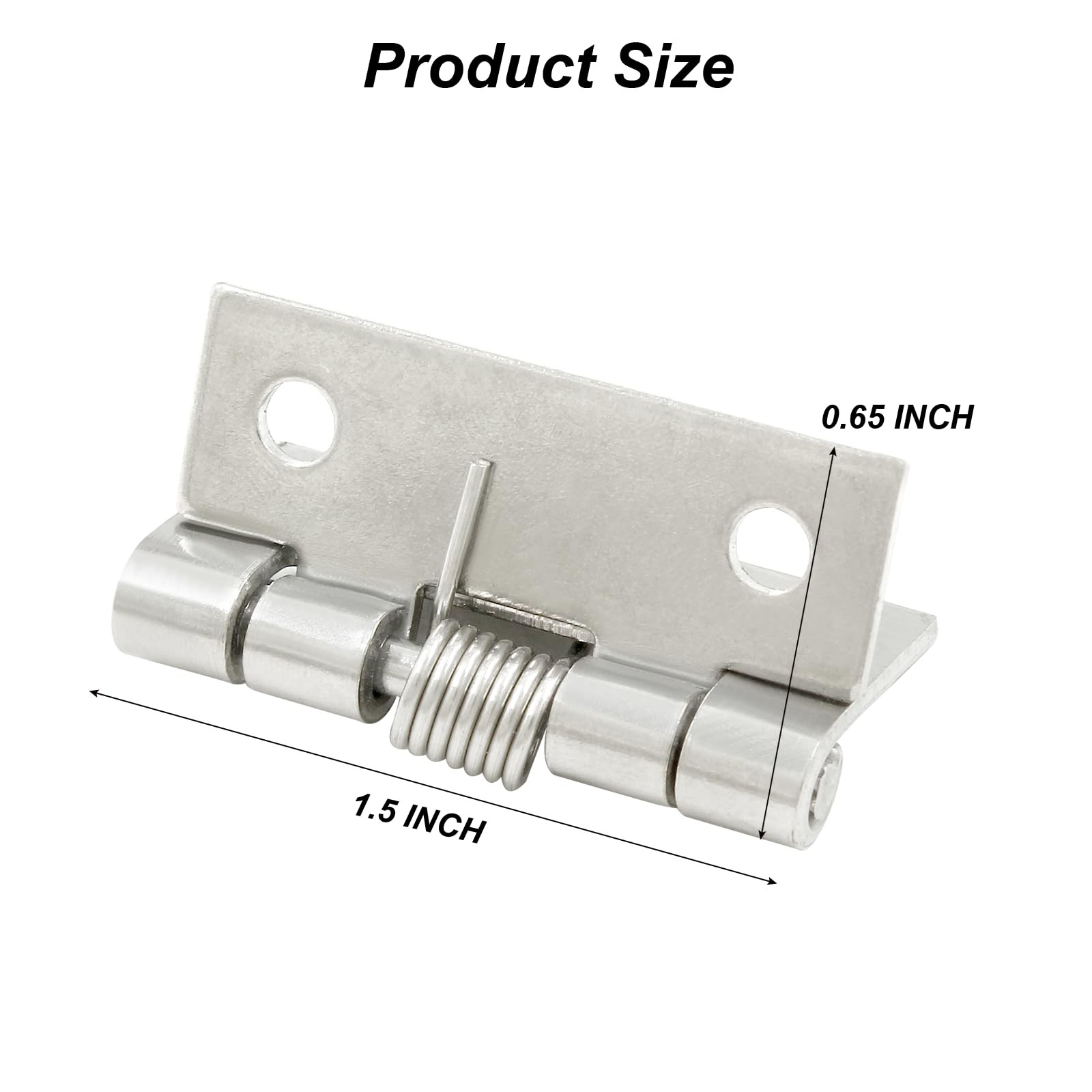 4PCS Spring Hinges, 1.5 Inch Small Self Opening Hinge Spring Loaded Hinges, 3...