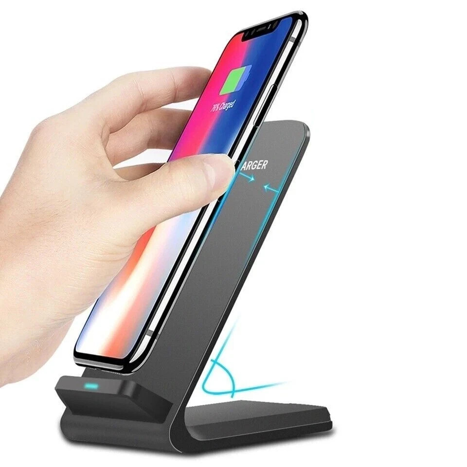 Wireless Fast Charger Charging Stand Dock For Samsung Galaxy iPhone Mobile
