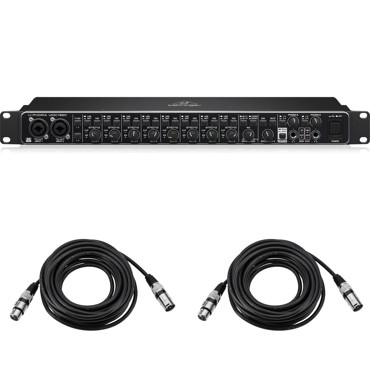 Behringer U-Phoria UMC1820 Audiophile 18x20, 24-Bit/96 kHz USB Audio/MIDI Interf