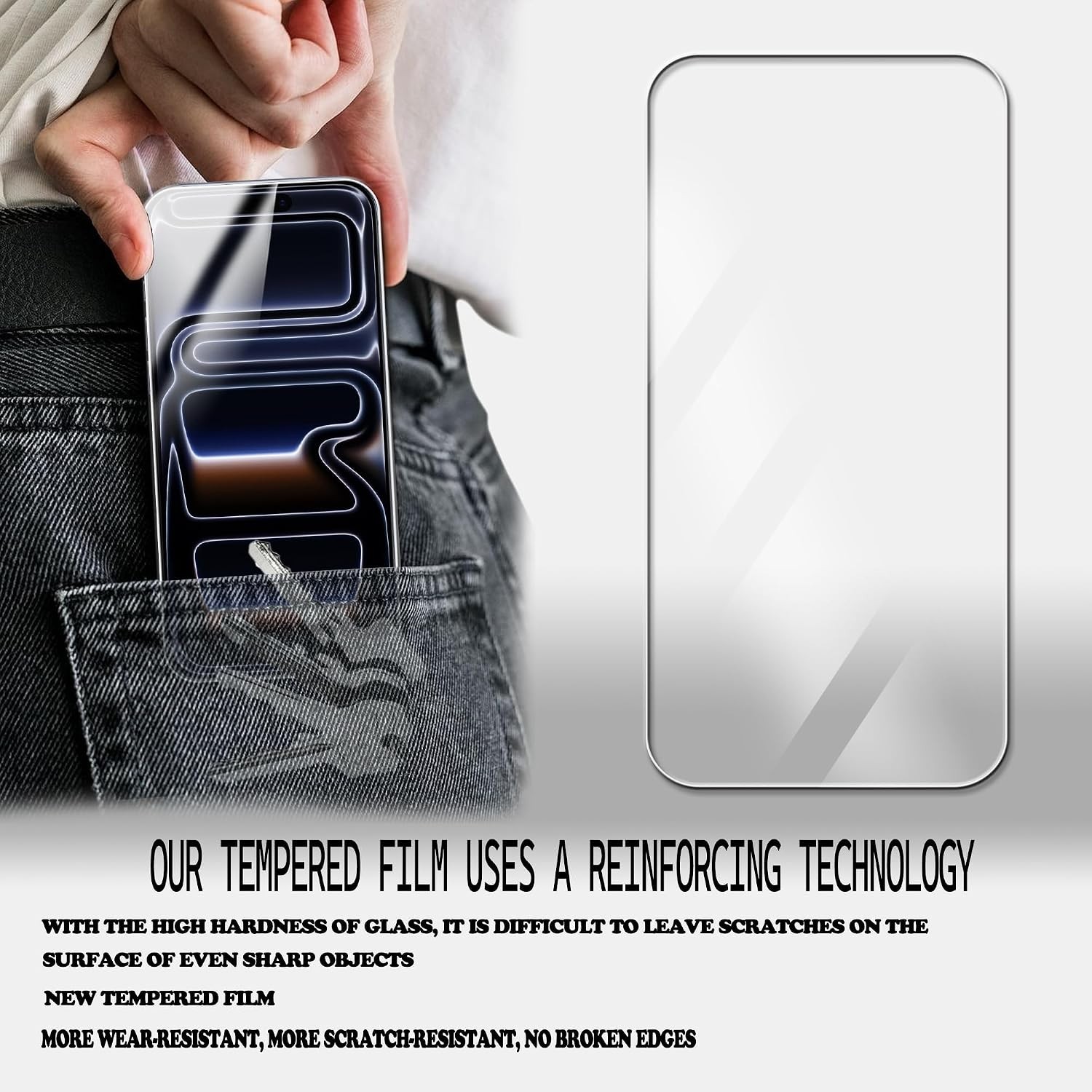 Tempered Glass Screen and Lens Protector 2-Pack for iPhone 17 Pro Max with Tool