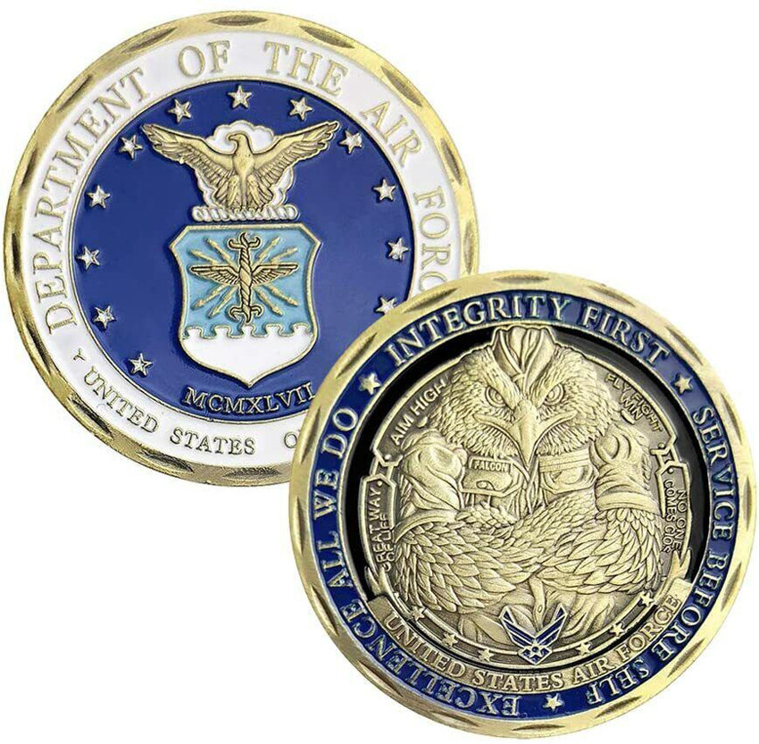Collection Keepsake U.S.AF Core Values Air Force Military Challenge Coin