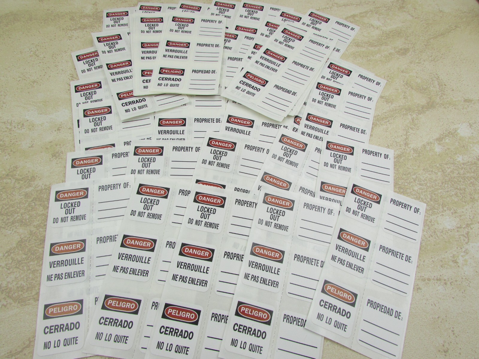 Master Lock, 0410-5701, Write On Lock Out Tag Out Padlock Labels Pack Of 49