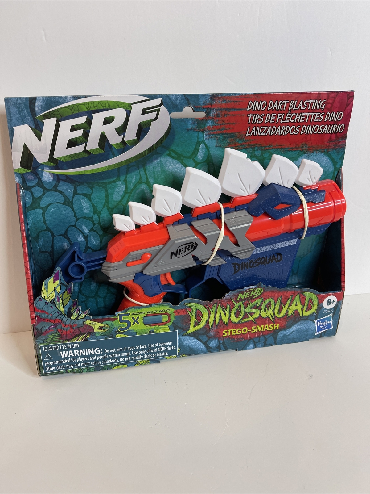 Hasbro Nerf DinoSquad Stegosmash Dart Blaster 5 Darts. New In Box NIB