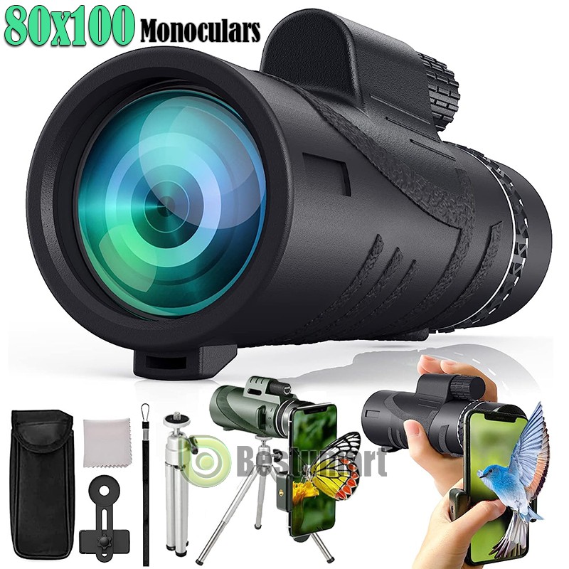 Monocular Telescope 80x100 High Power Night Vision Monocular With Tripod