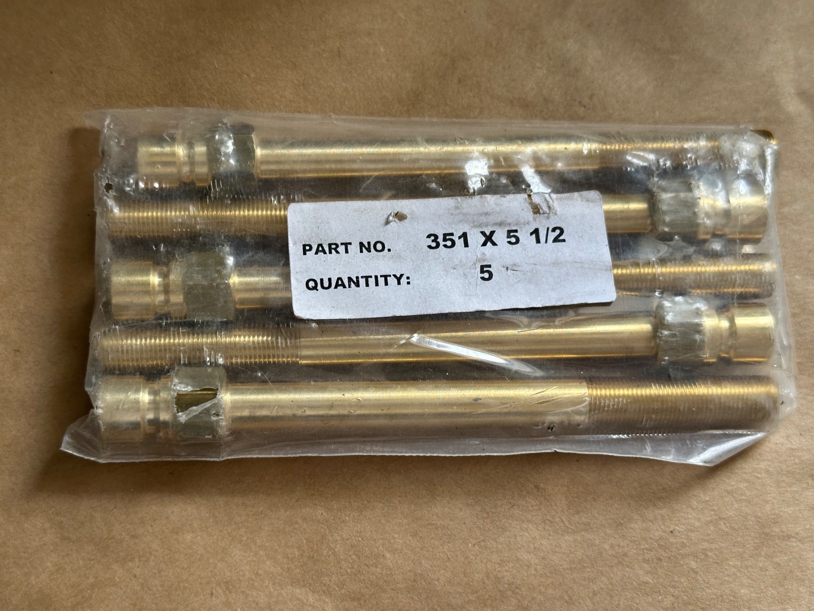5x PCS Extension Plug 300 Series, Brass 351 x 5 1/2 New 5-1/2"