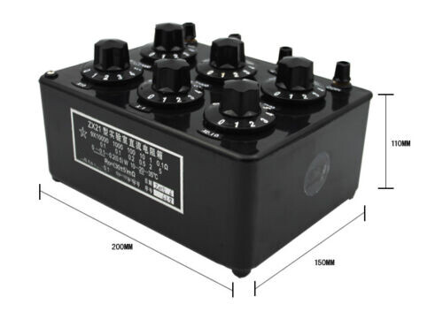 6 Dials Precision Variable Decade Resistor Rotary DC Resistance Box