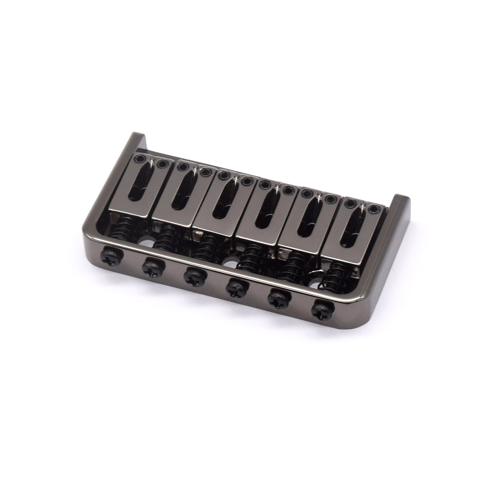 KD By AxLabs 6-String Hardtail Bridge - 3-Screw Mount - Black Nickel