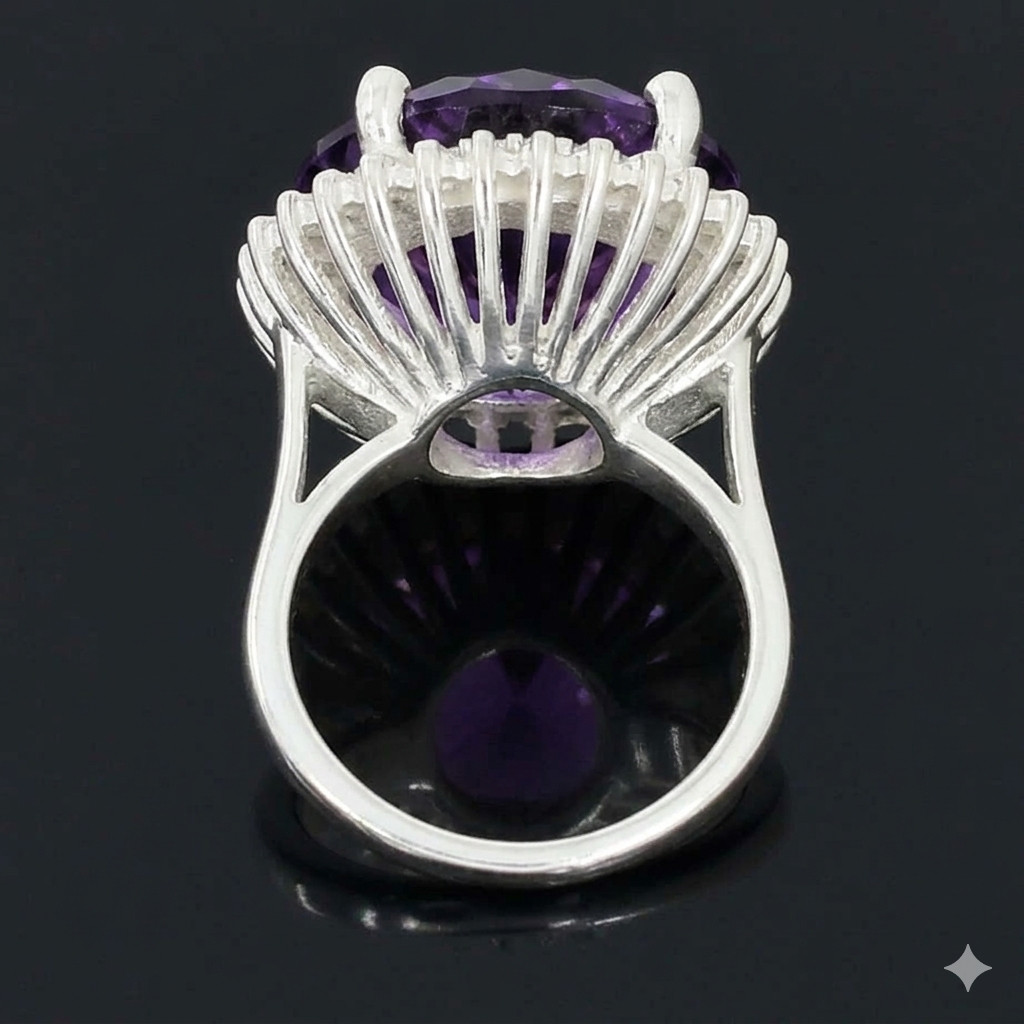 RARE 25.95 Ct Certified Purple Diamond Solitaire Ring-Great Luster, Tariffs FREE