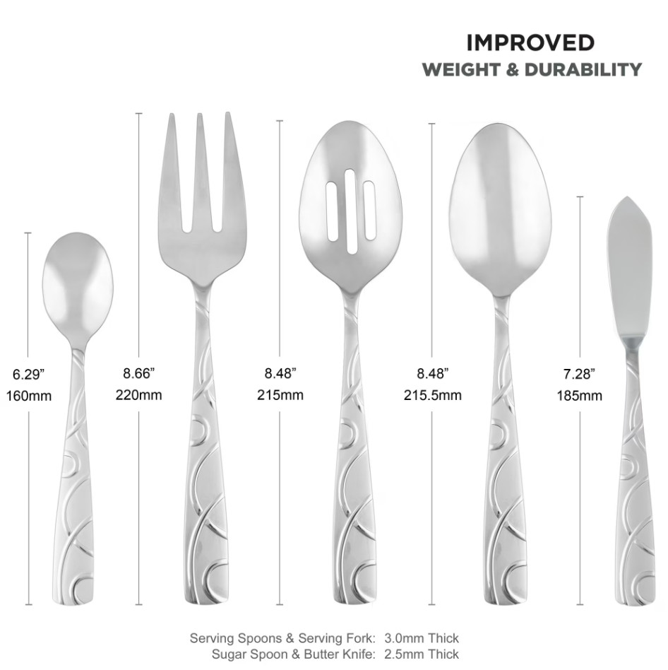 Cambridge Roam Sand 45-Pc Flatware & Hostess Set (Service for 8)