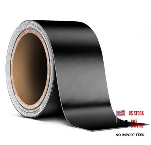 Black Matte Air-Release Adhesive Vinyl Tape Roll (2 Inch x 20ft) 2" x 20ft