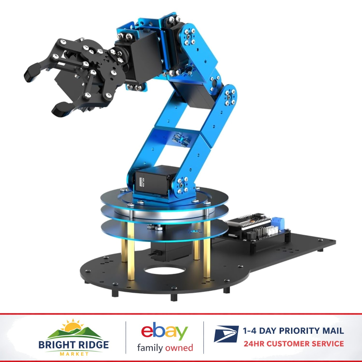 Arduino Compatible Robotic Arm with Inverse Kinematics for Advanced Programming