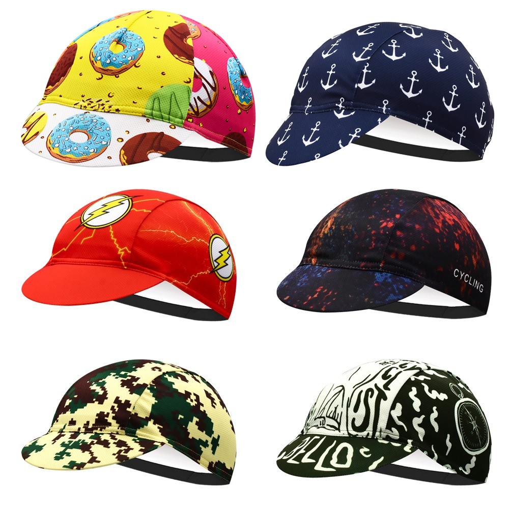Striped Spots Mesh Cycling Hat Summer Elastic Bike Caps Bicycle Riding Cap Hot