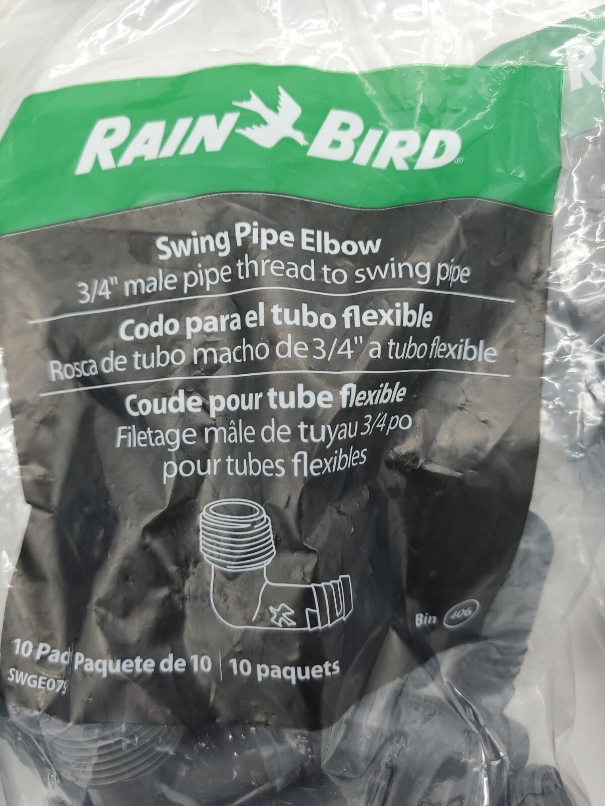 Rain Bird Male Pipe Thread Irrigation Swing Pipe Elbow 3/4" (100) PC