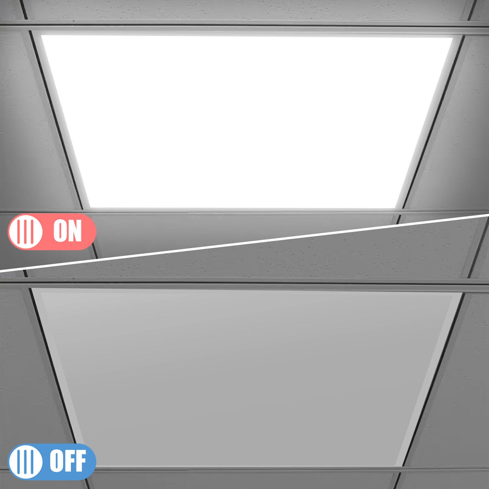 4 Packs 2x2FT White LED Flat Panel Light 45W 5000K Daylight Drop Ceiling Light