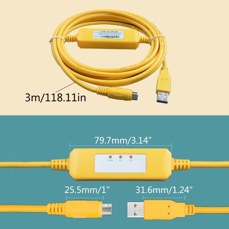USB-ACAB230 USB Interface Programming Cable for DVP Series PLC USB-DVP Download
