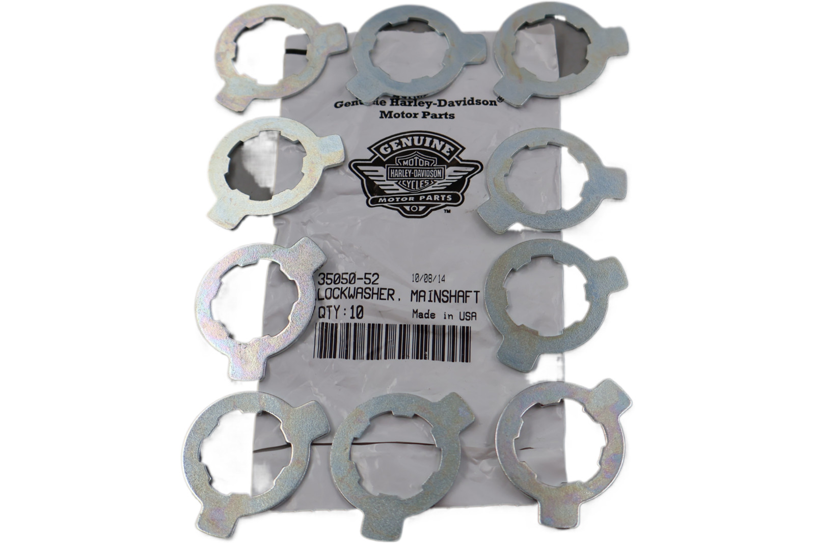 35050-52 NEW OEM HARLEY-DAVIDSON SPORTSTER TRANSMISSION LOCKWASHER AMT (10)