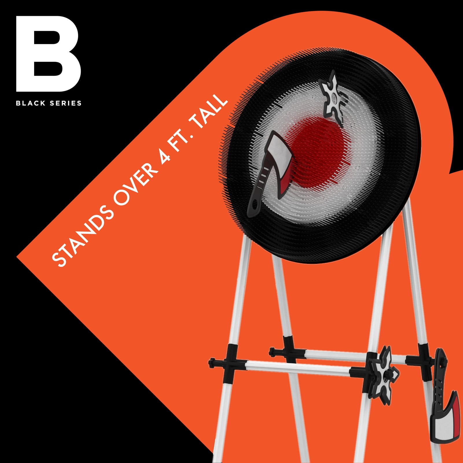 Black Series Axe Throwing Target Set Includes 3 Target Lightweight Plastic