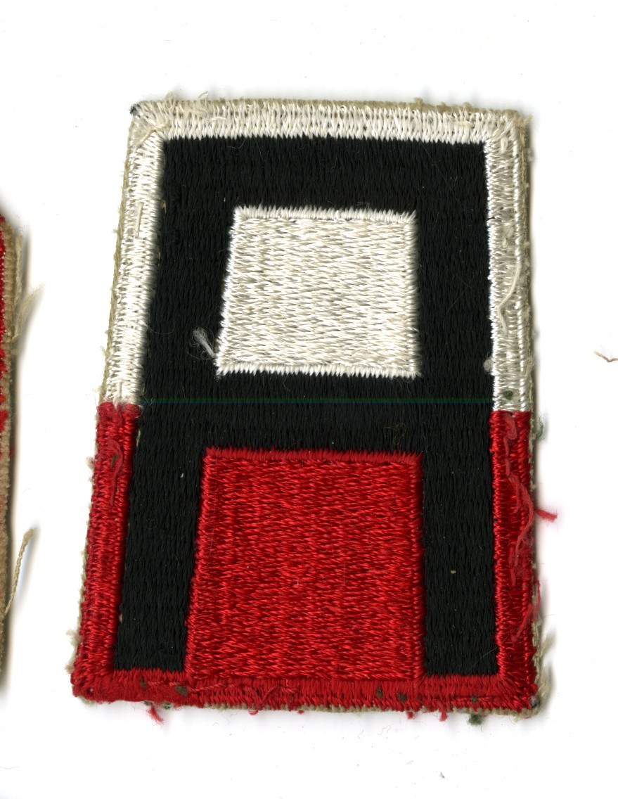 First Army Color Patch White Back Cut Edge Vintage Narrow Letter A