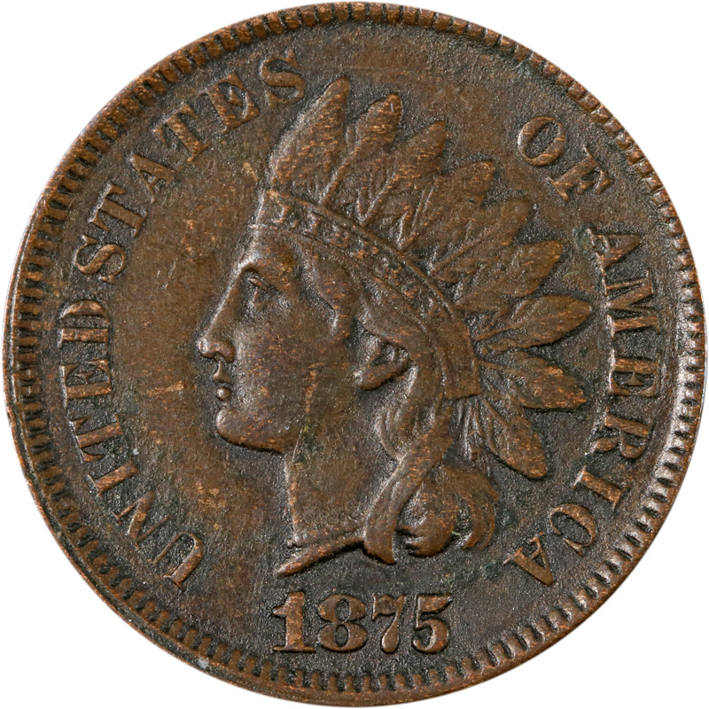1875 Indian Cent - Dark Great Deals From The Executive Coin Company