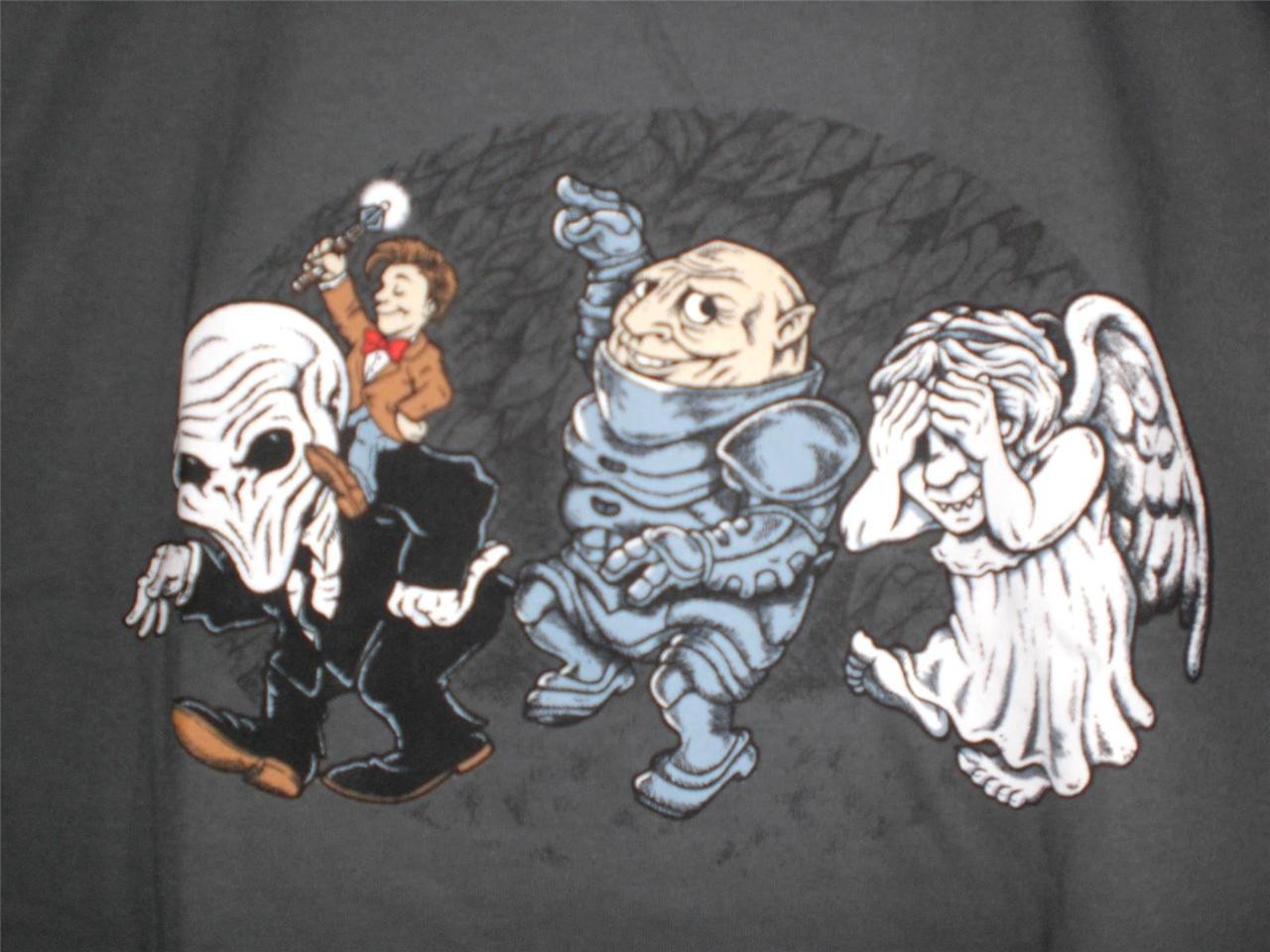 TeeFury Doctor Who LARGE "Who The Wild Things Are 11" Wild Thing MashUp CHARCOAL
