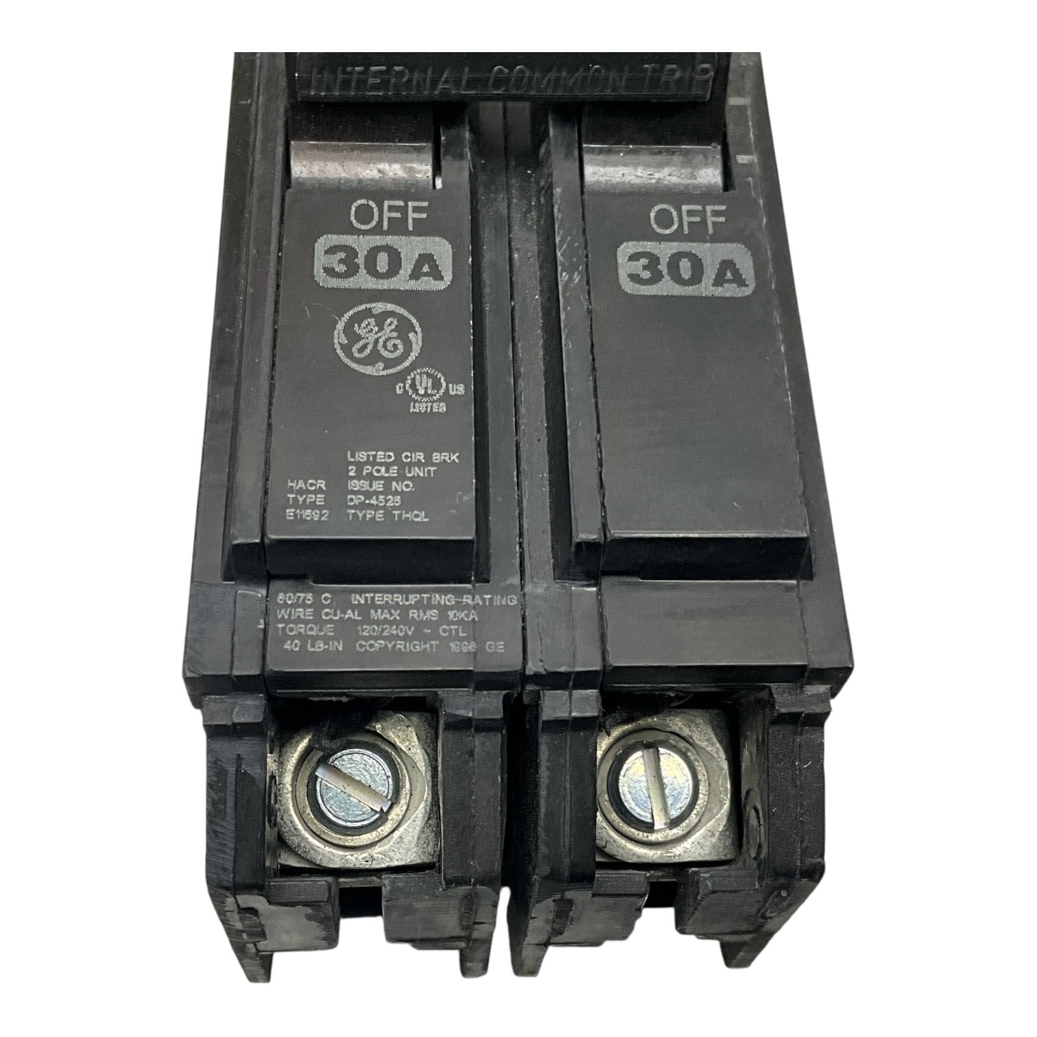GE THQL2130 30 Amp 2-Pole Circuit Breaker 120/240V Type THQL HACR