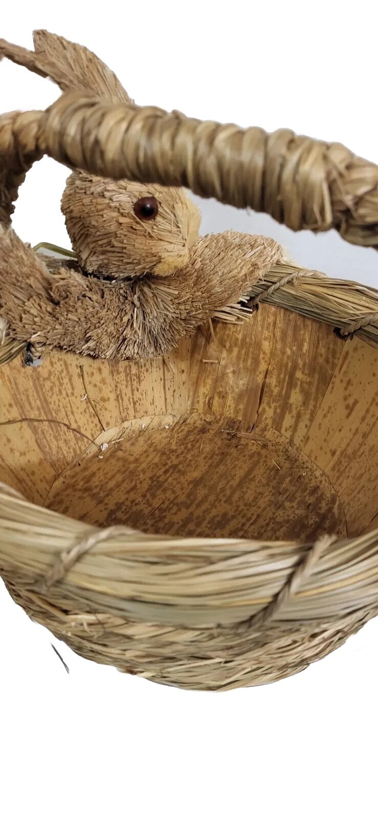 Rabbit Bunny Easter Sisal Woven Basket